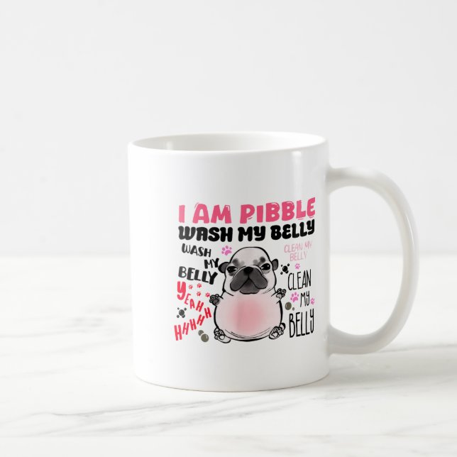 I Am Bble Wash My Belly Bble Meme Funny Dog Brainr Coffee Mug (Right)