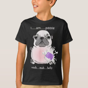 I Am Bble Wash My Belly Bble Meme Funny Dog Brainr T-Shirt