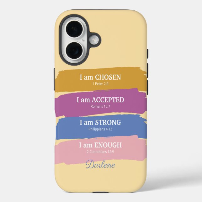 I am Bible Verses Personalized Case-Mate iPhone Case (Back)