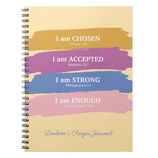 I am Bible Verses Personalized Notebook (Front)