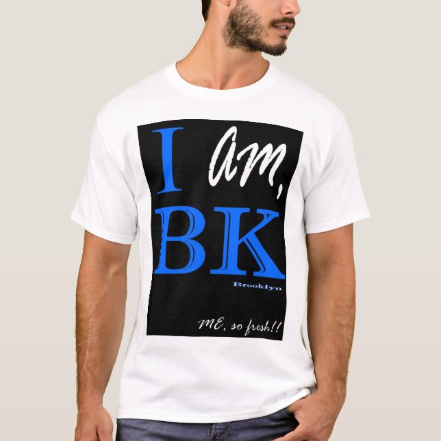 I Am BK - Blk/ Blue - Mens T-Shirt (Front)