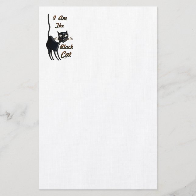 I Am Black Cat Stationery (Front)