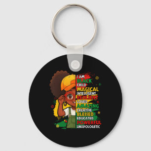 I Am Black Child History Month African American Ki Keychain