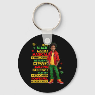 I Am Black Child History Month African American Ki Keychain