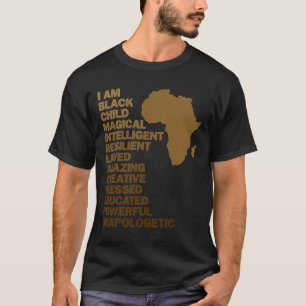 I Am Black Child Magical Black History Month Kids T-Shirt
