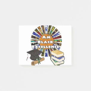 I am Black Excellence African Fabric Collage Post-it Notes