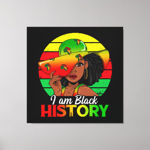 I Am Black History African America Canvas Print