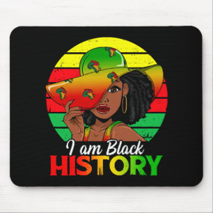 I Am Black History African America Mouse Pad