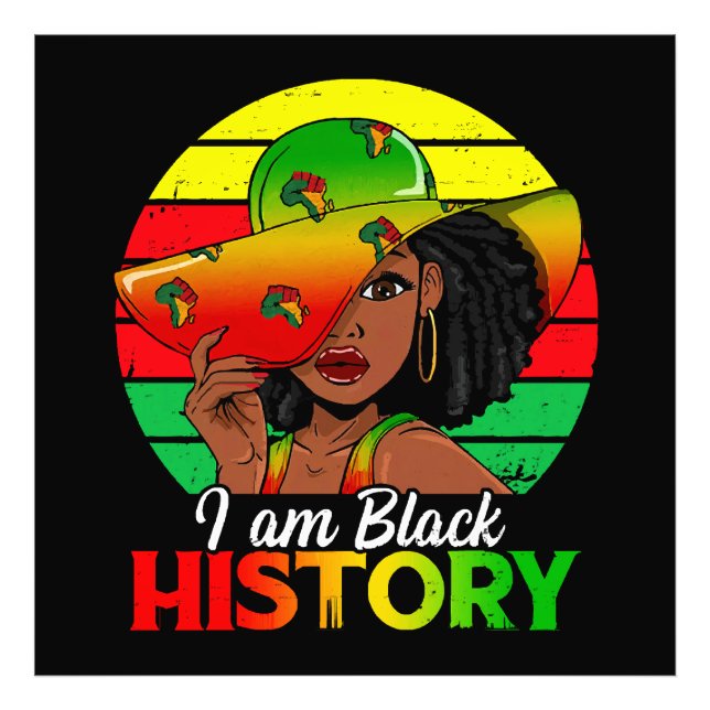 I Am Black History African America Photo Print (Front)