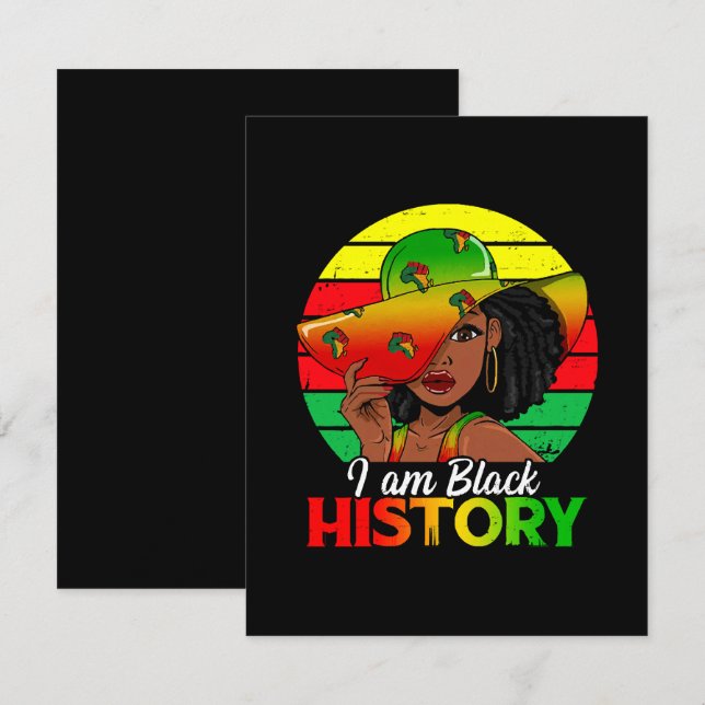 I Am Black History African America RSVP Card (Front/Back)