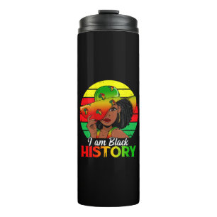I Am Black History African America Thermal Tumbler