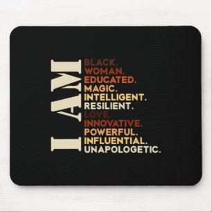 I Am Black History African American Black History Mouse Pad