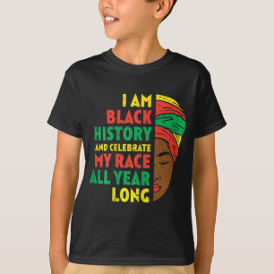 I Am Black History African American Woman Kente Me T-Shirt