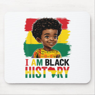 I Am Black History Afro Boy Little Melanin Prince Mouse Pad