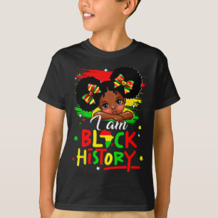 I Am Black History Afro Girl Little Melanin Prince T-Shirt