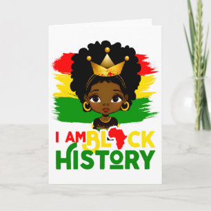I Am Black History Black History African American Card