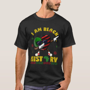 I Am Black History  Dabbing Black History Men Boys T-Shirt