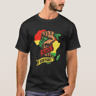 I Am Black History Fist Kids Boys Black History Mo T-Shirt