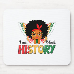 I Am Black History Girl Blm Black History Month Ju Mouse Pad
