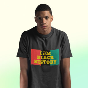 I Am Black History in Gold Font T-Shirt