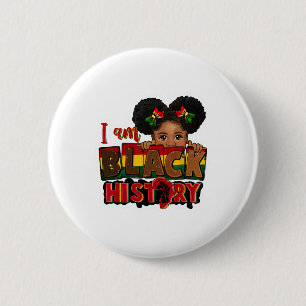 I Am Black History Juneteenth Black Melanin Kid Gi 2 Inch Round Button