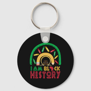 I Am Black History Kids Boys Black History Month 1 Keychain