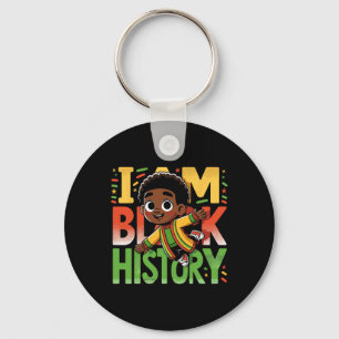 I Am Black History Kids Boys Black History Month Keychain