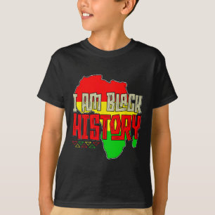 I Am Black History Kids Boys Black History Month M T-Shirt