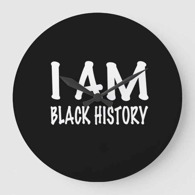 I Am Black History Large Clock (Front)