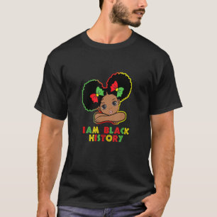 I am Black History Little Girl Afro Love African A T-Shirt