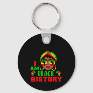 I Am Black History Melanin Afro Women Black Histor Keychain