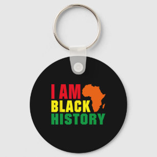 I Am Black History Month Africa Graphic Keychain
