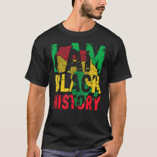 I Am Black History Month African American Flag Cel T-Shirt