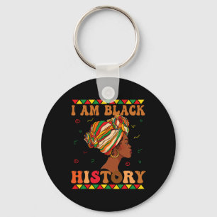 I Am Black History Month African American For Wome Keychain