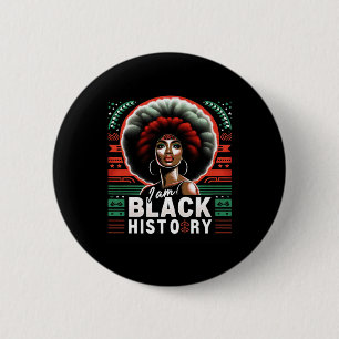 I Am Black History Month African American Juneteen 2 Inch Round Button
