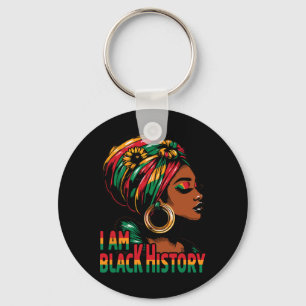 I Am Black History Month African American Juneteen Keychain