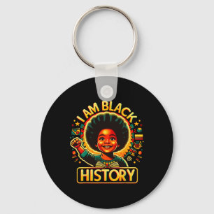 I Am Black History Month African American Kids Jun Keychain