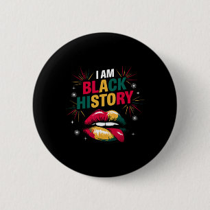 I Am Black History Month African American Pride Ce 2 Inch Round Button