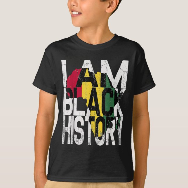 I Am Black History Month African American Pride T-Shirt (Front)