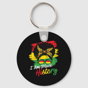 I Am Black History Month African Girls Women  Keychain