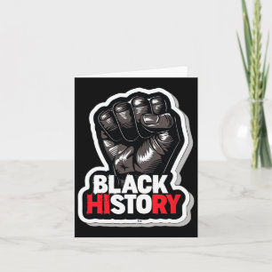 I Am Black History Month African Pride Black Fist Card
