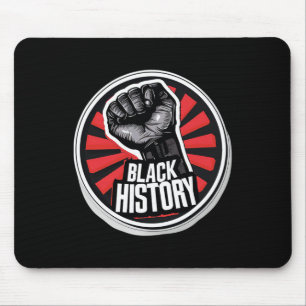 I Am Black History Month African Pride Black Fist Mouse Pad