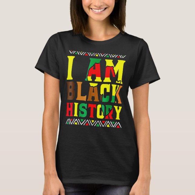 I Am Black History Month Afro African Pride Men Wo T-Shirt (Front)