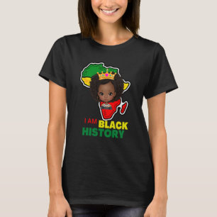 I am Black History Month for Kids Girls Afro Ameri T-Shirt