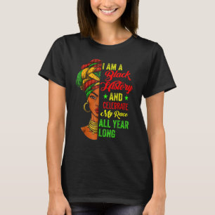 I Am Black History Month Proud Afro African Black  T-Shirt