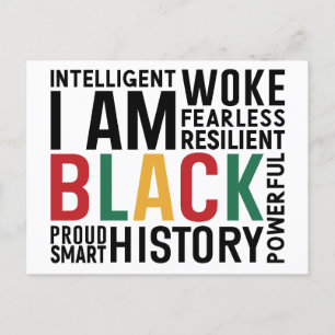 I Am Black History Postcard