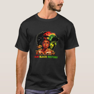 I Am Black History Queen African Pride Melanin Wom T-Shirt