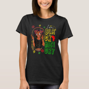 I Am Black History Queen Melanin Afro African Prid T-Shirt
