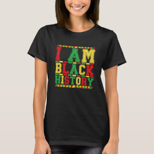 I AM BLACK HISTORY Vintage Men omen Black History T-Shirt