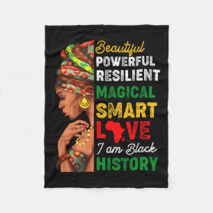 I Am Black History Women Black History Month Celeb Fleece Blanket